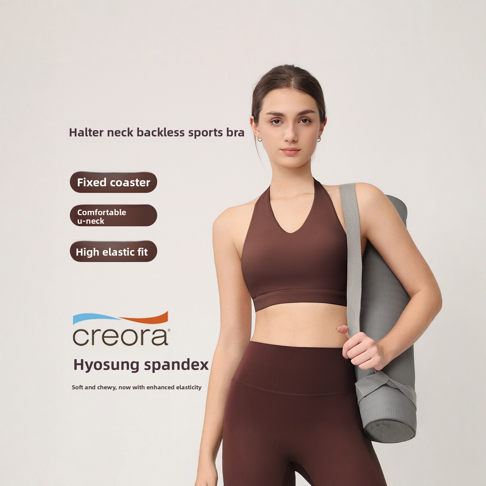Women's Halter Sports Bra with - Push Up Bra Padded ulasan dan harga