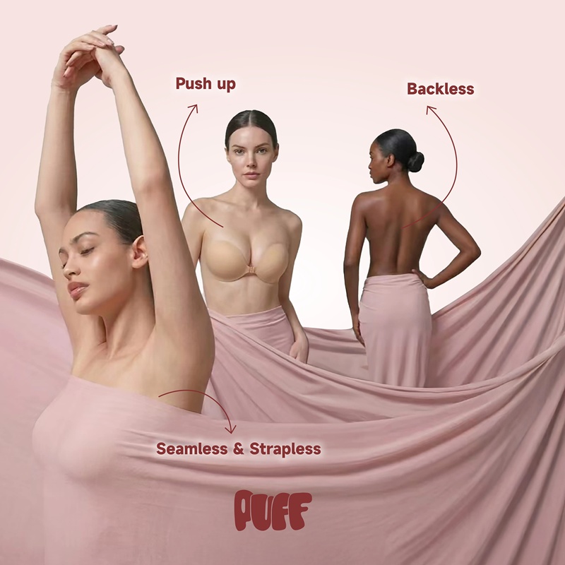 PUFF VIRAL No.1 Pushup Sticky  - Silicone Bra Adhesive ulasan dan harga